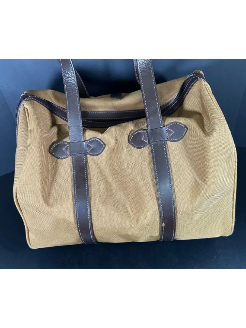Vintage POLO Ralph Lauren Safari Canvas Leather Travel Bag Weekender Duffle